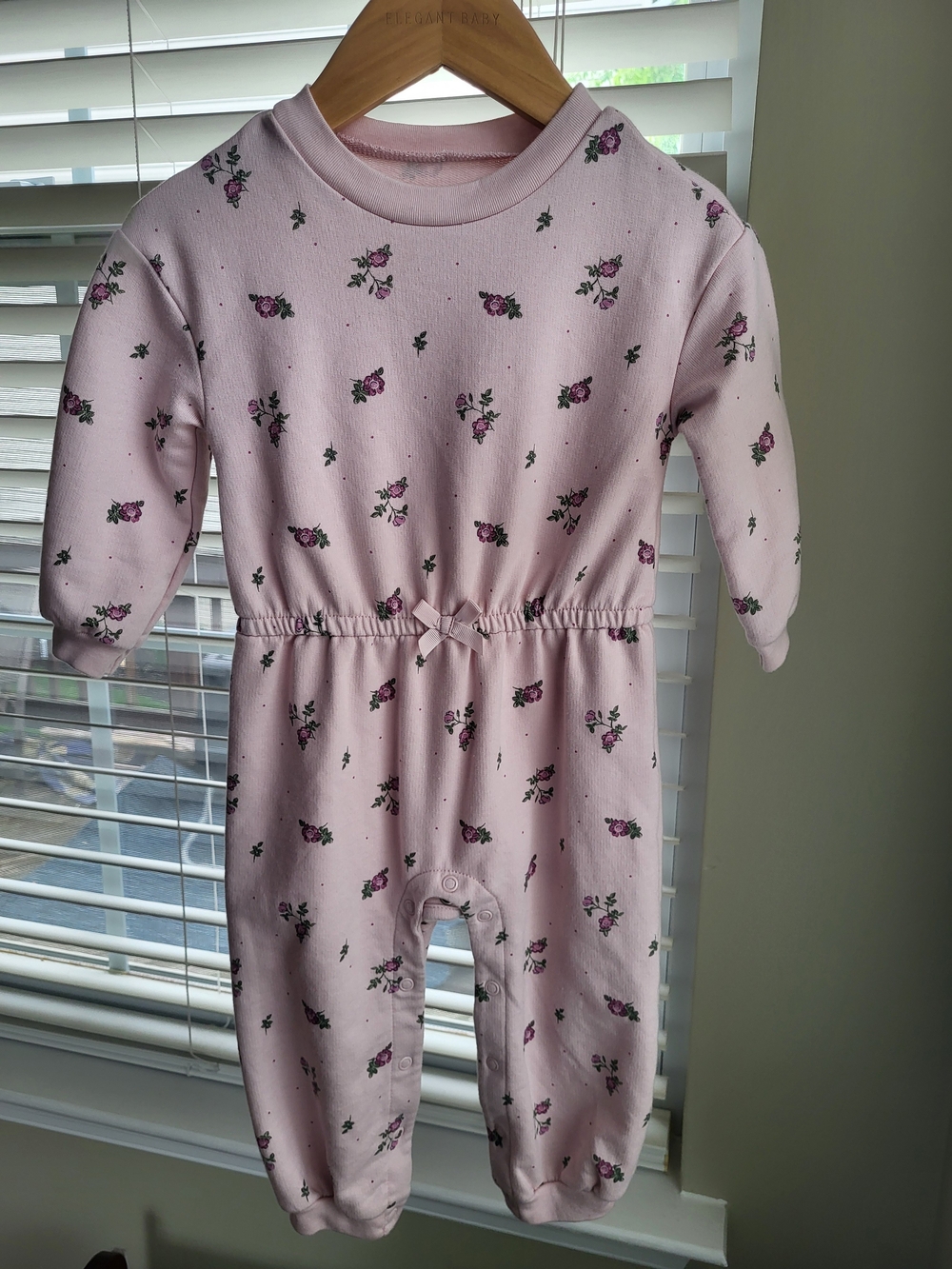 Pink Floral Infant One-Piece Jumpsuit 18m